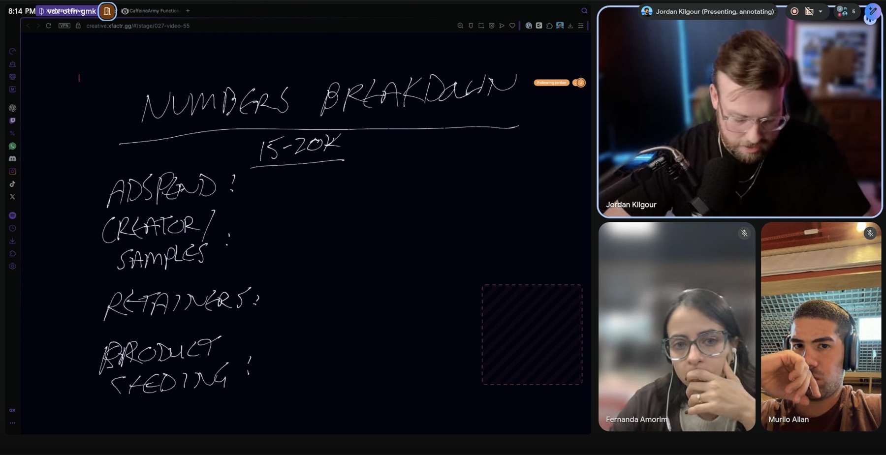 A live Roadmap Audit, numbers mapped out on the whiteboard